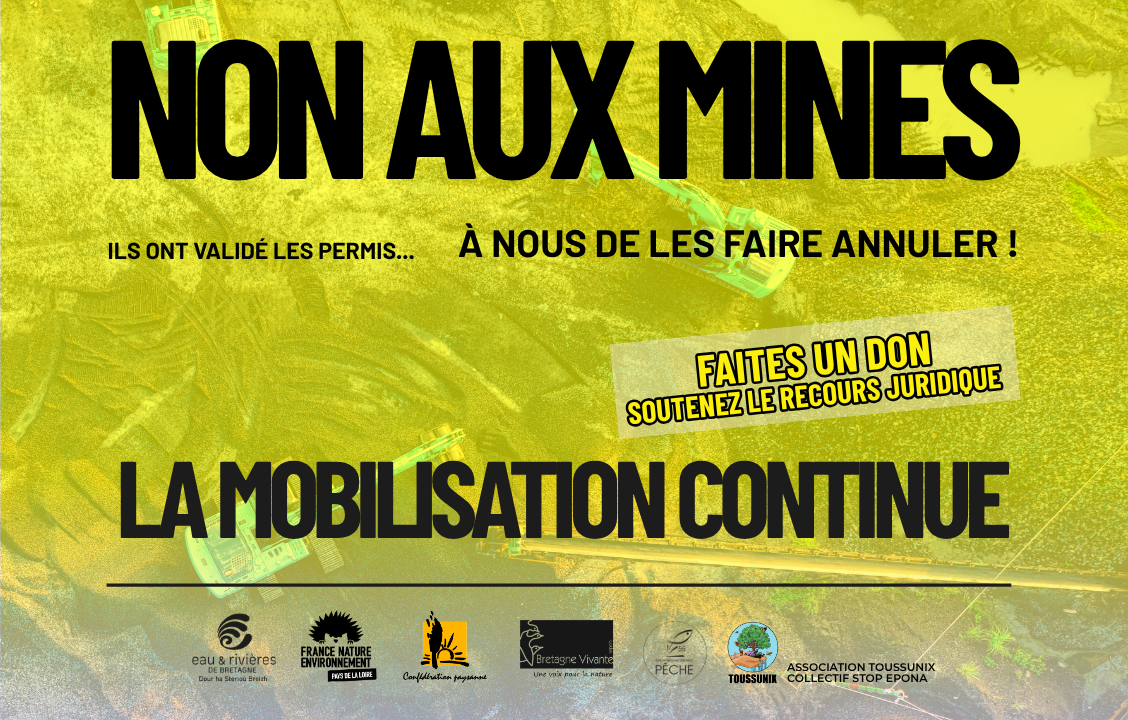 Non aux mines en Bretagne et Pays de la Loire : soutenez le recours juridique !
