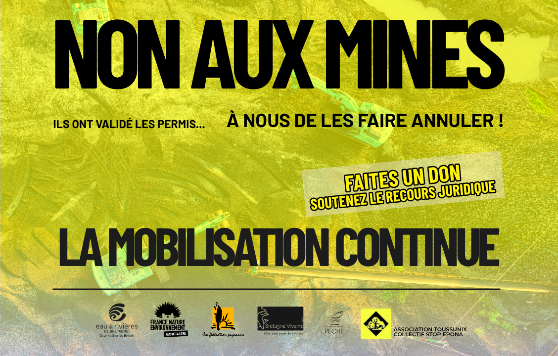 Non aux mines en Bretagne et Pays de la Loire : soutenez le recours juridique !